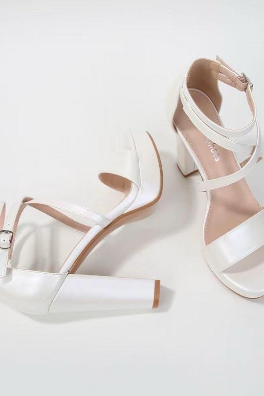 Sandales Chaussures Blanc CHC Shoes WW-009 Efashion Paris