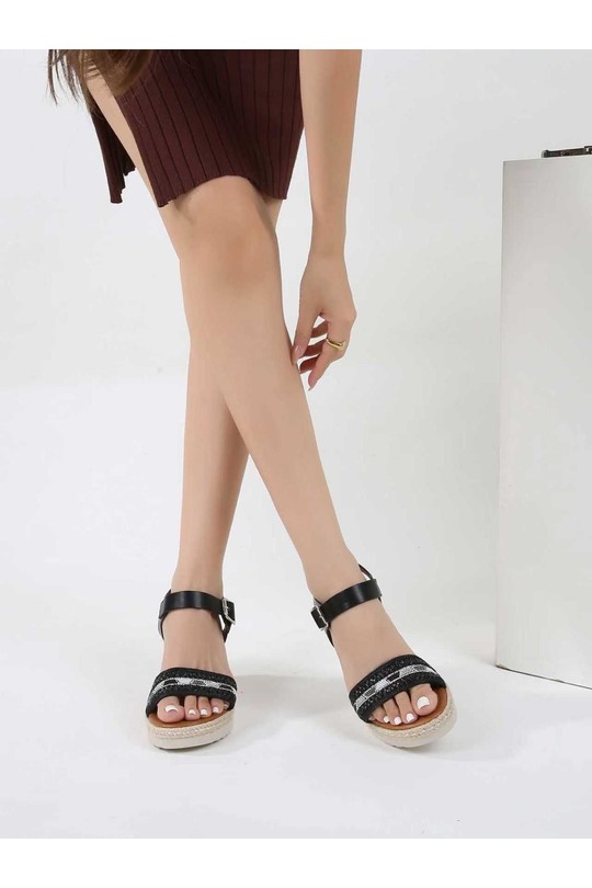 Wedges Shoes Black CHC Shoes LF-001 Efashion Paris