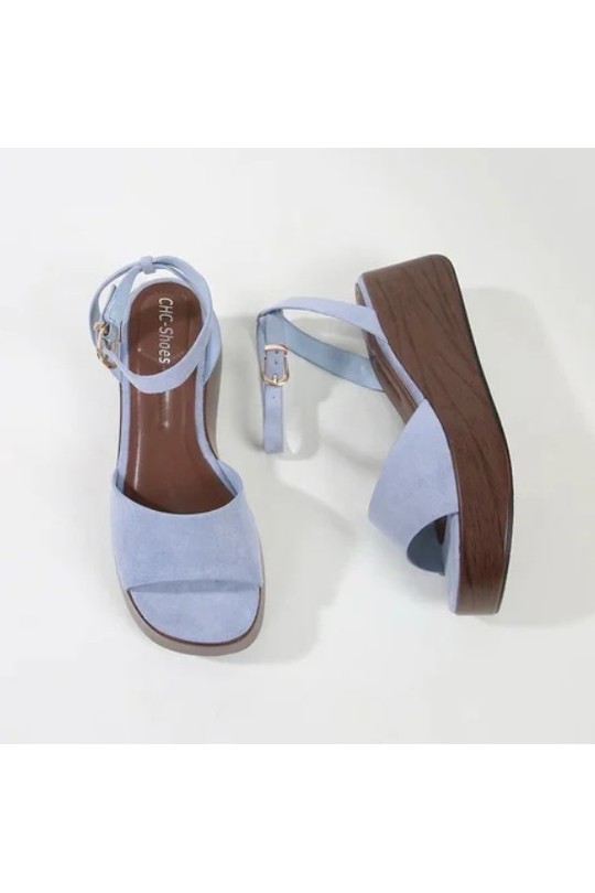 Compensées Chaussures Bleu CHC Shoes DF-011 Efashion Paris