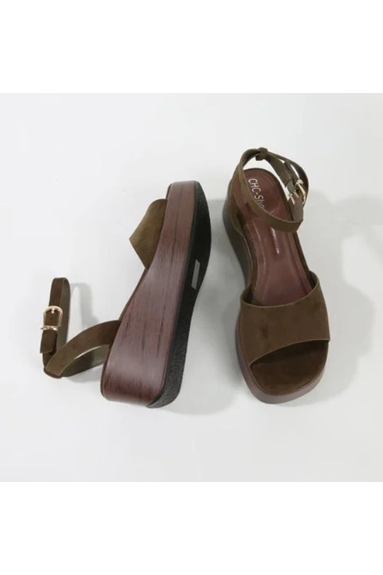 Compensées Chaussures Bleu CHC Shoes DF-011 Efashion Paris