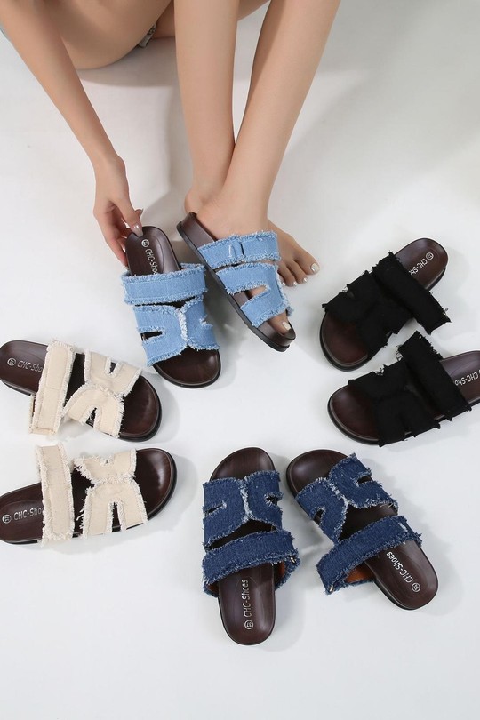 Sandales Chaussures Noir CHC Shoes df-008 Efashion Paris