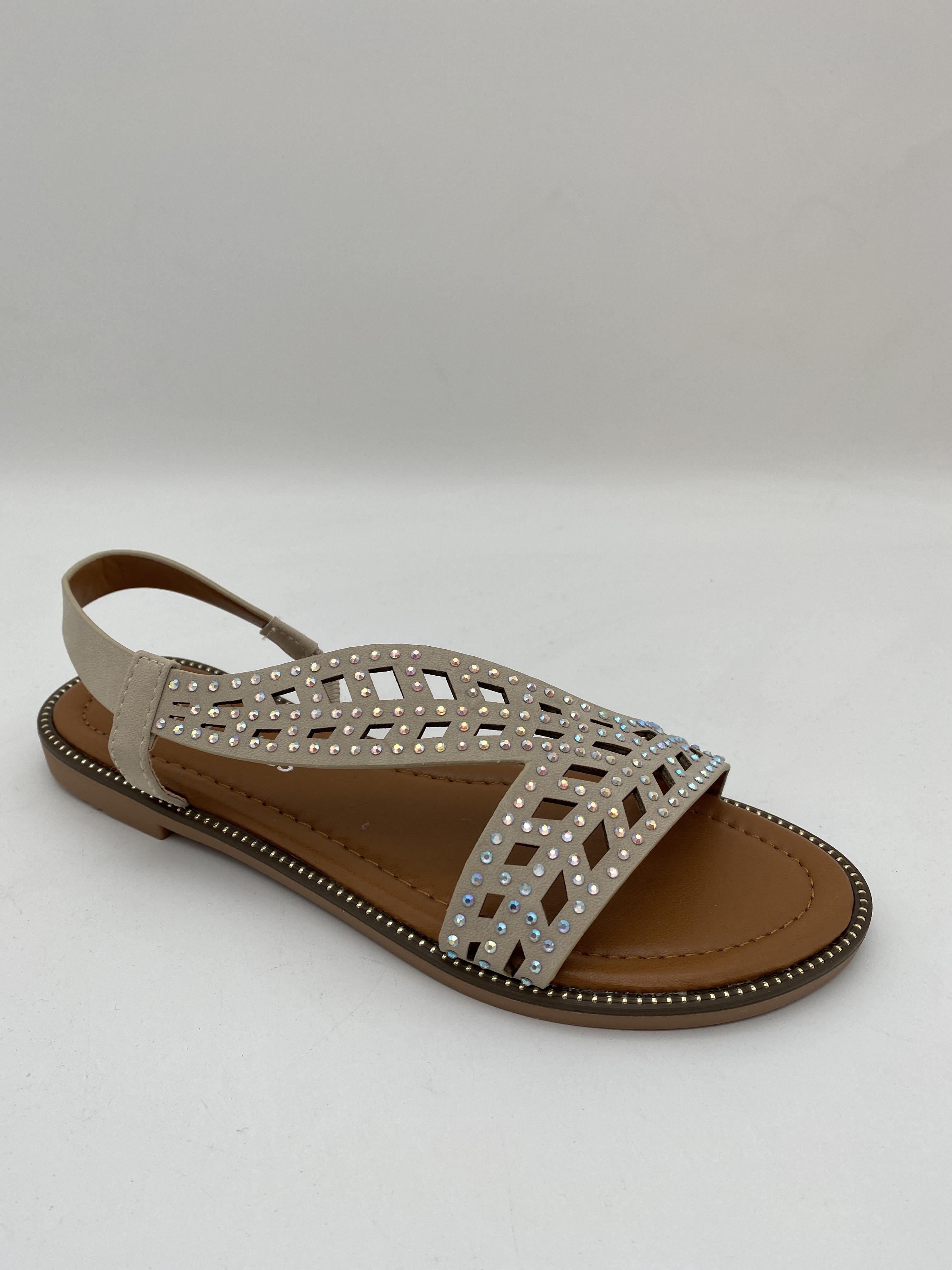 Sandalias Zapatos Beige CHC Shoes N21-762 #c Efashion Paris