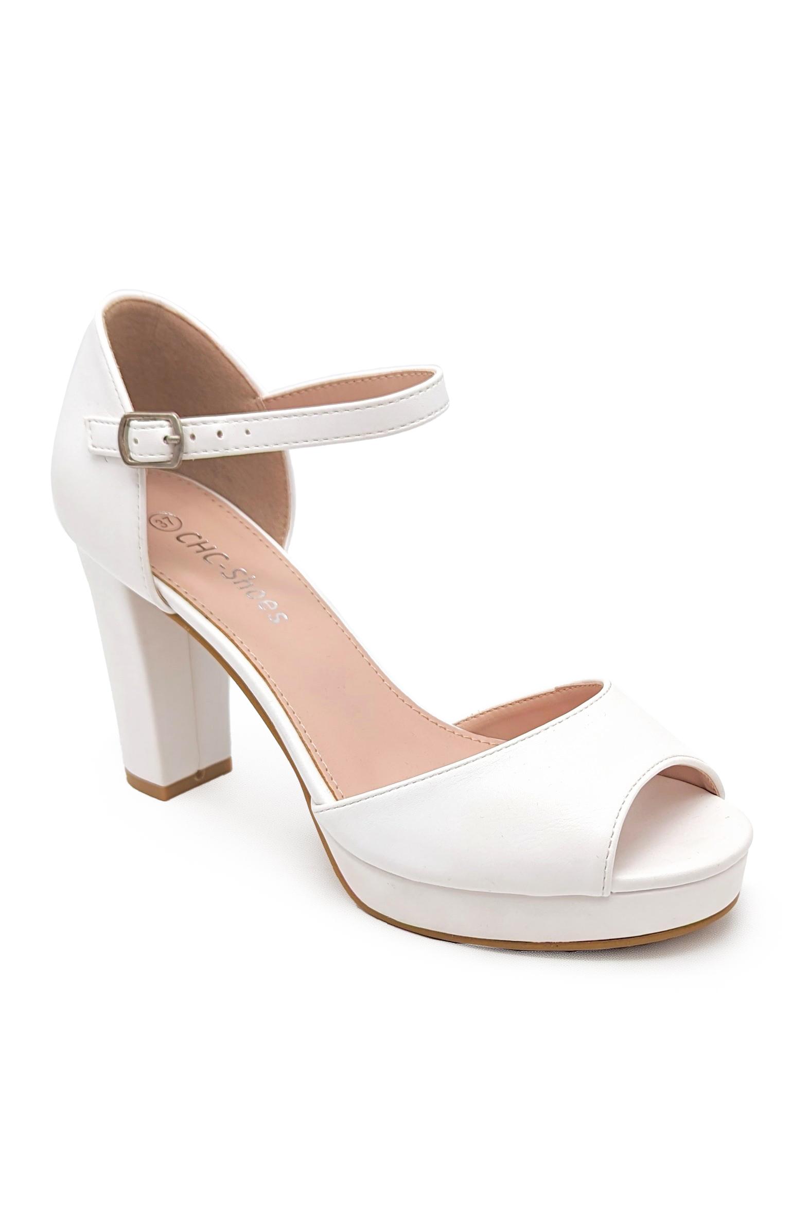 High heels Shoes White CHC Shoes N21-795 #c Efashion Paris