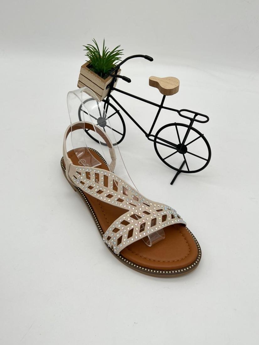 Sandali Scarpe Beige CHC Shoes N21-762 #c Efashion Paris