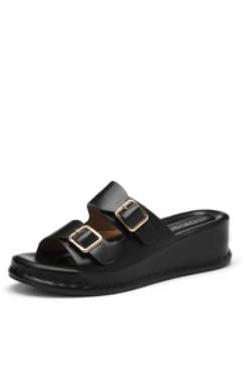 Compensées Chaussures Noir CHC Shoes N25-156 #c Efashion Paris