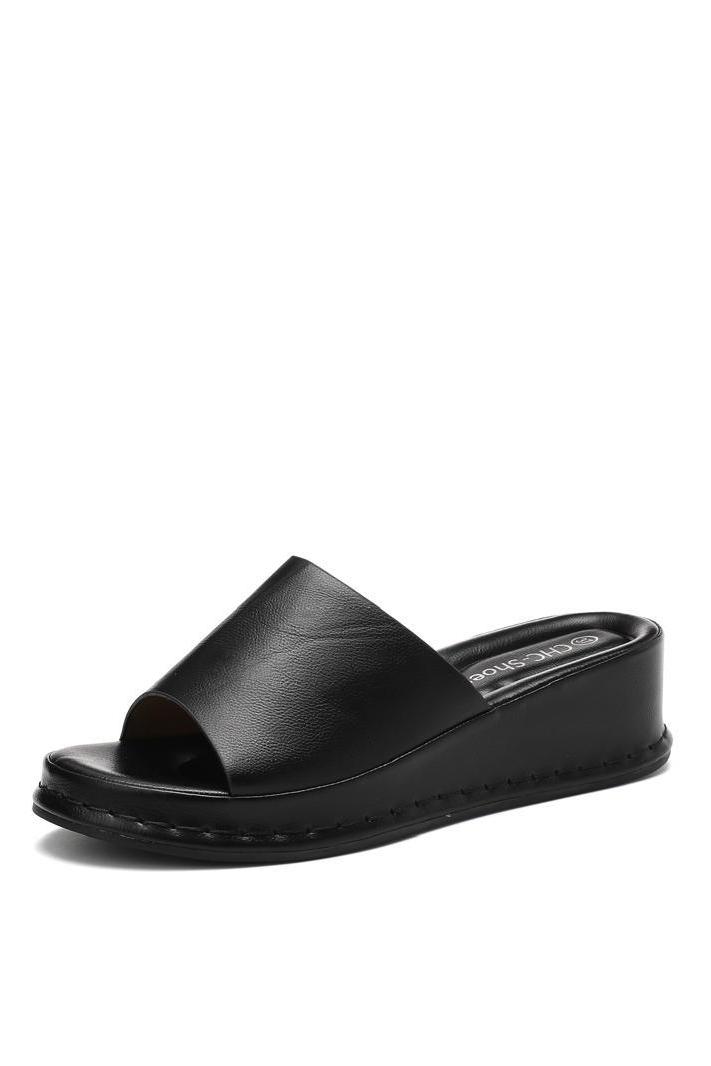 Compensées Chaussures Noir CHC Shoes N25-135 #c Efashion Paris