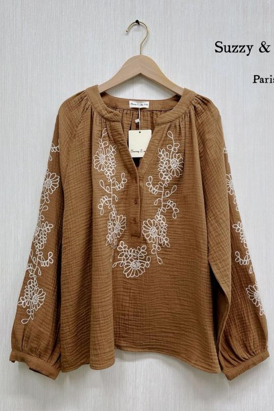 Blouses Women Brown Suzzy & Milly 7730 Efashion Paris