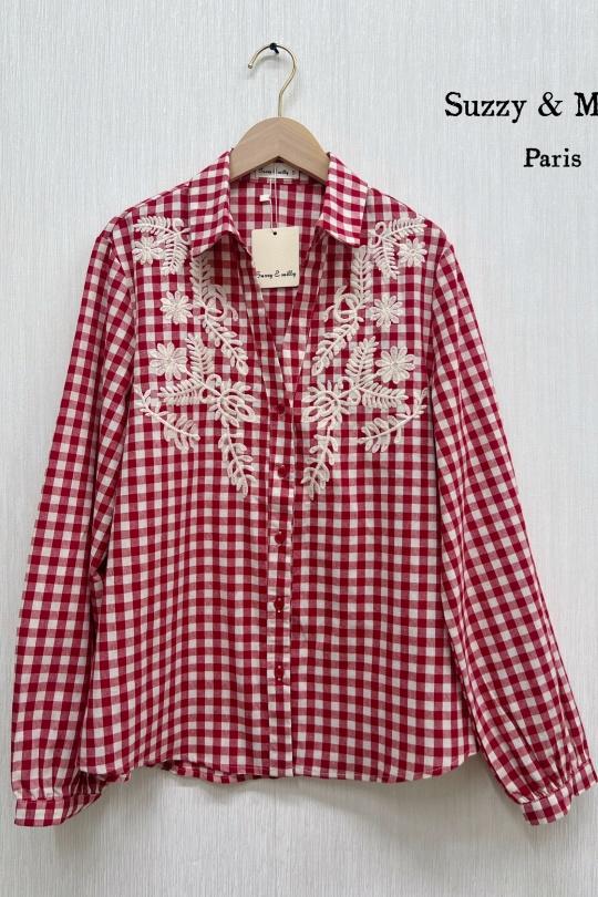 Chemises Femme Rouge Suzzy & Milly 7602-3 Efashion Paris