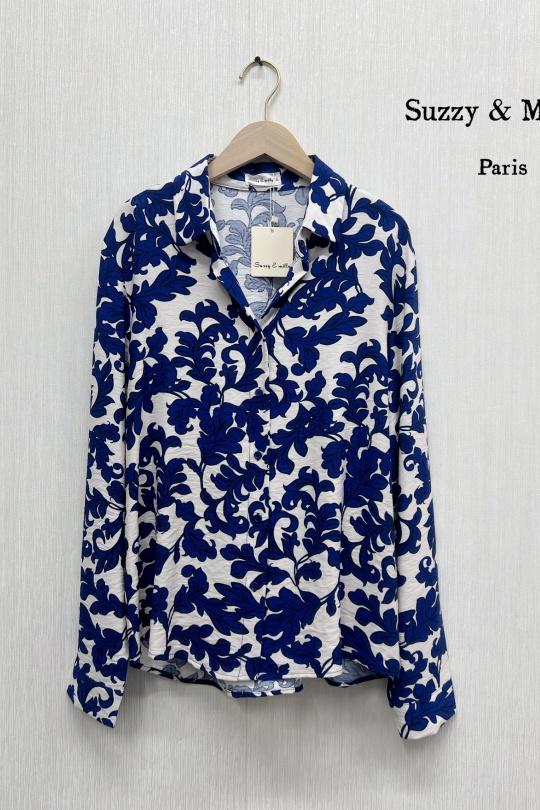 Camicie Donna White/Navy Suzzy & Milly 6617-F97 Efashion Paris