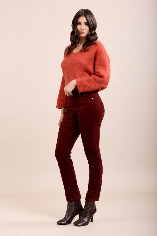 Pantalons Femme Bordeaux Toxik3 H2744-2 Efashion Paris