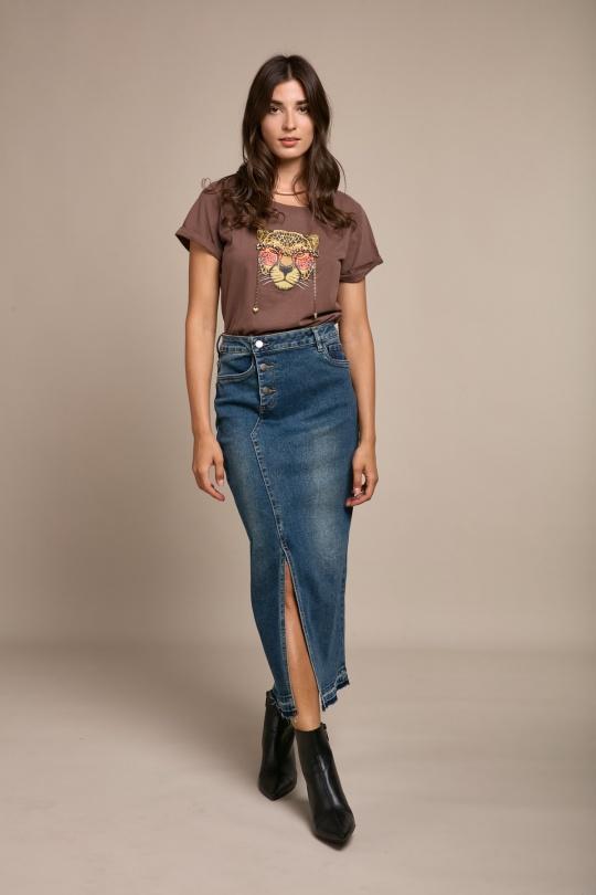 Gonne Donna Jean blue Toxik3 H2765 Efashion Paris