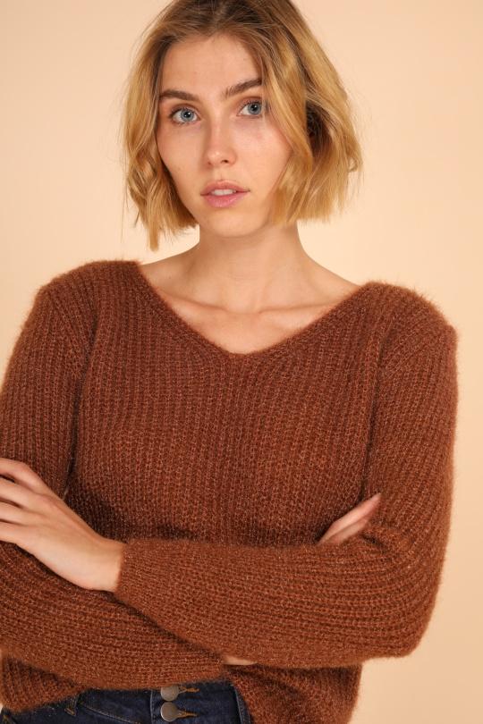 Pulls Femme Noir POMELO PARIS CANDY V Efashion Paris
