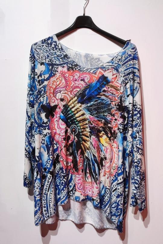 TESS RED INDIAN-MULTICOLORE