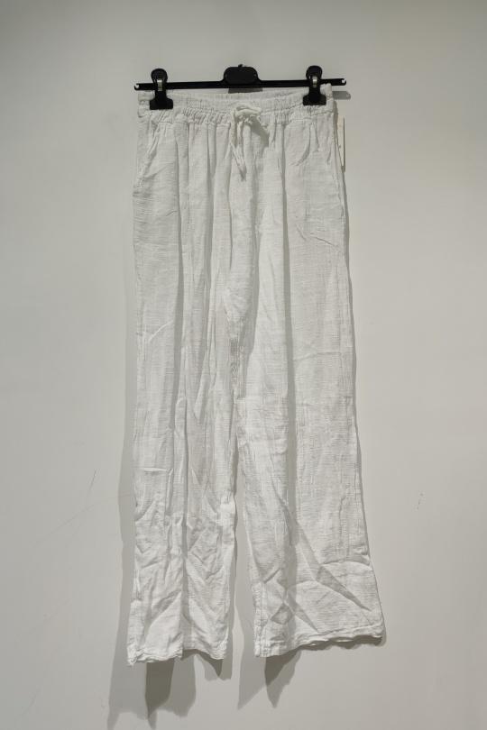 Pantalones Mujer White POMELO PARIS MILA PANTALON COTON EVASÉ Efashion Paris