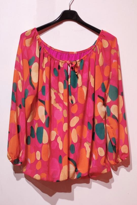 Blusas Mujer Fushia POMELO PARIS VERA BUBBLE PE25 Efashion Paris