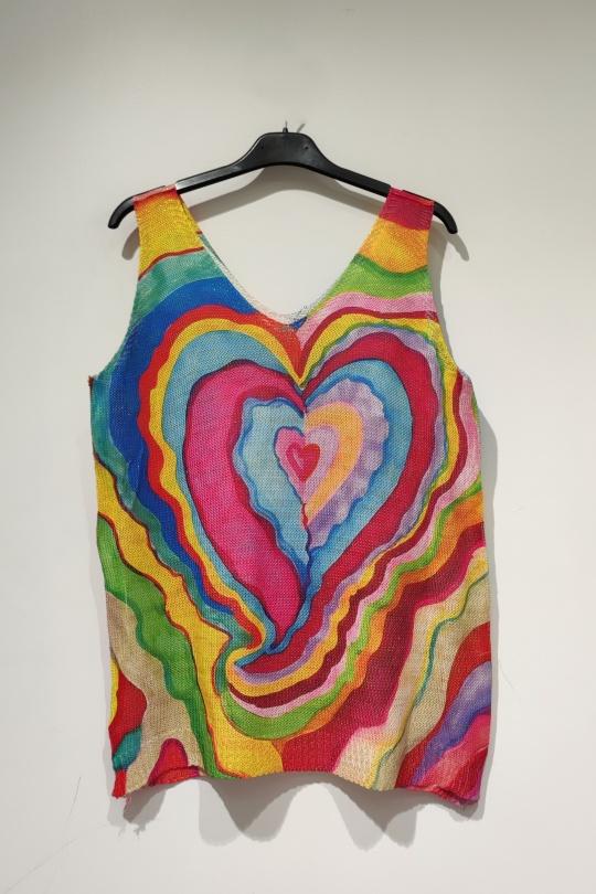 Débardeurs Femme Multicolore POMELO PARIS YESS PULL DÉBARDEUR COEUR ARC Efashion Paris