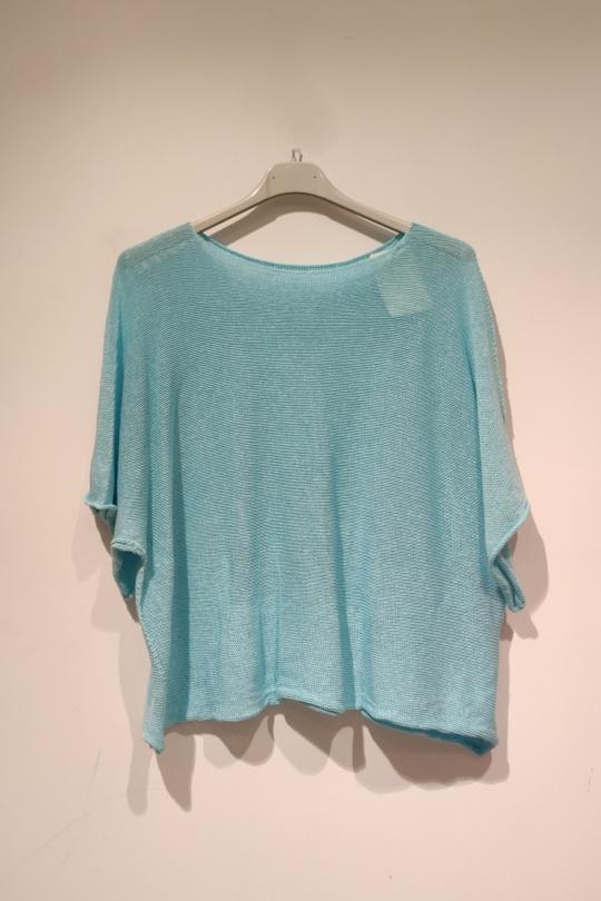 Pulls Femme Bleu clair POMELO PARIS SYA PULL EVASÉ - PE25 Efashion Paris