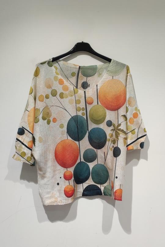 Jumpers Women Multicolor POMELO PARIS YESS PRINT PE25 BAIES BRILLANT Efashion Paris