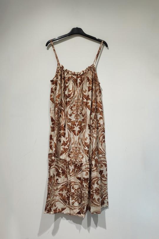 Robes mi-longues Femme Brun POMELO PARIS CN A87 Efashion Paris