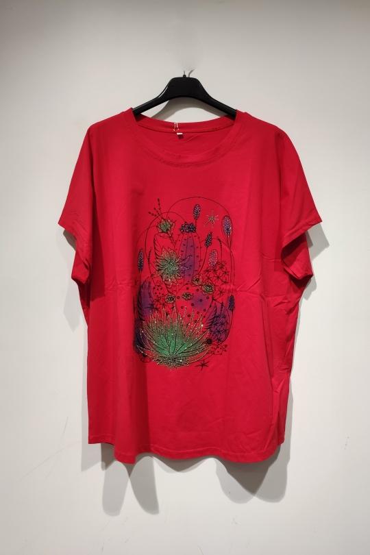 Camisetas Mujer Red POMELO PARIS GO POMELO GT T-SHIRT NENUPHAR Efashion Paris