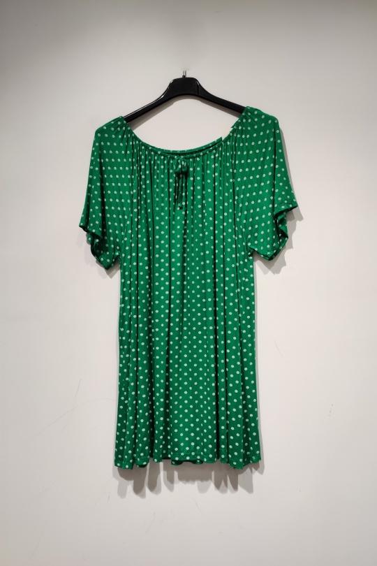 Tops Femme Vert bouteille POMELO PARIS DOTS TOP - PE25 Efashion Paris