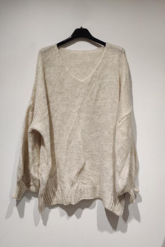 Pulls Femme Beige POMELO PARIS ROMA PULL 83118 Efashion Paris