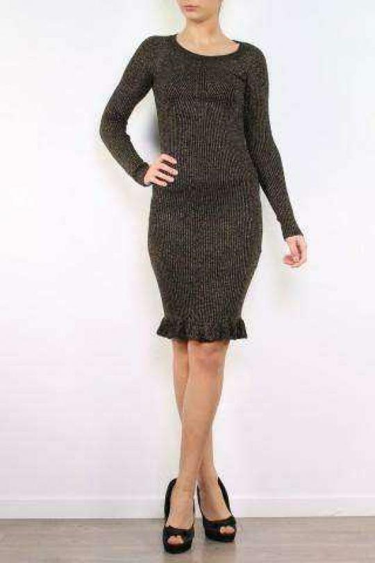 Robes courtes Femme Noir POMELO PARIS ROBE BRILLANTE 680-1 Efashion Paris