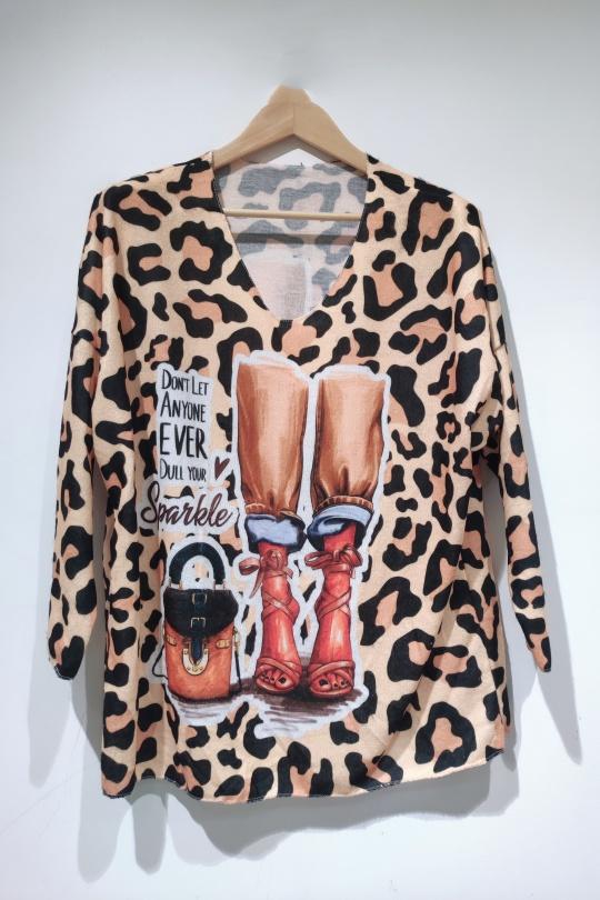 Tunics Women Multicolor POMELO PARIS NESS SPARKLE TIGER Efashion Paris