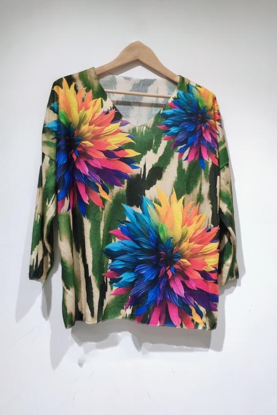Tunics Women Multicolor POMELO PARIS NESS FLOWER CLR Efashion Paris
