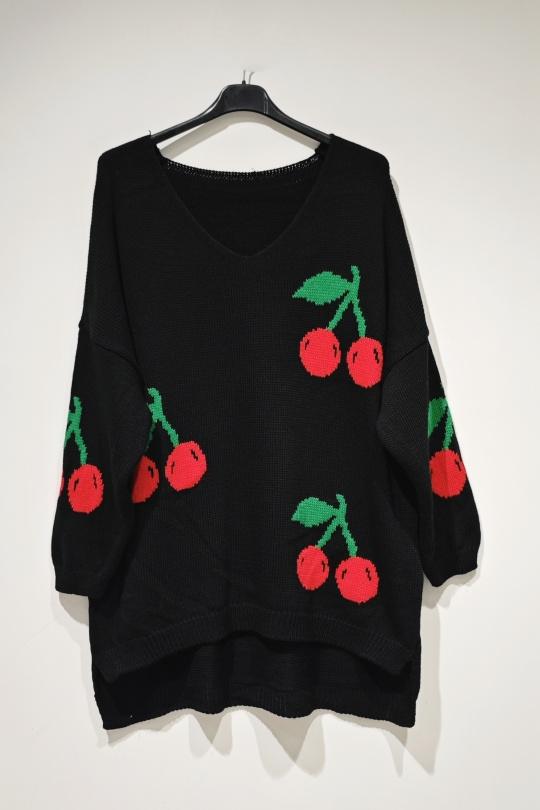 Jerséis Mujer Colores mixtos POMELO PARIS ROMA PULL CERISE Efashion Paris
