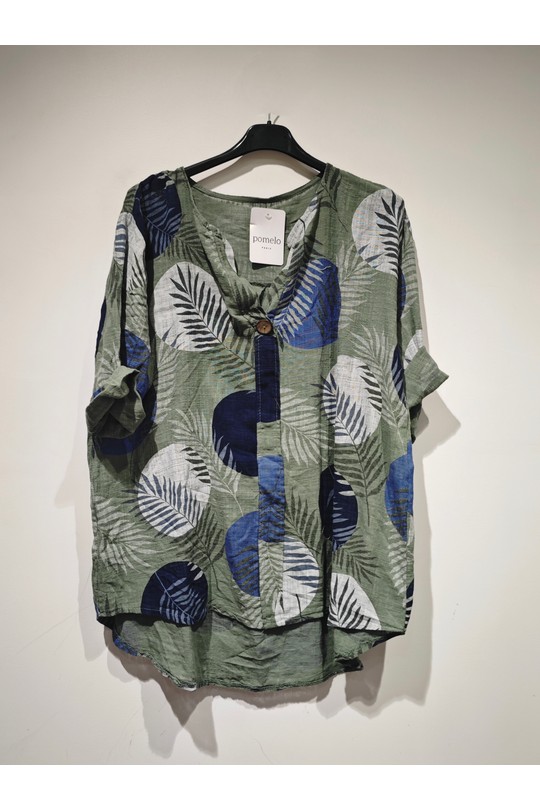 Blouses Femme Kaki POMELO PARIS LISA Blouse JUNGLE Efashion Paris