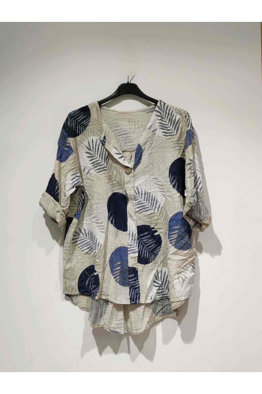 Blouses Femme Kaki POMELO PARIS LISA Blouse JUNGLE Efashion Paris