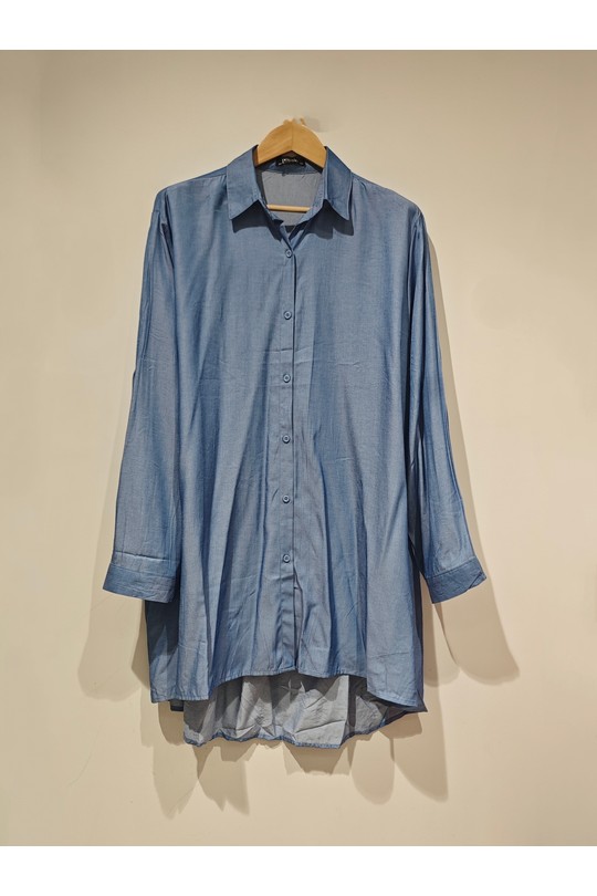 Chemises & blouses Femme Bleu POMELO PARIS chemise effet jeans Efashion Paris