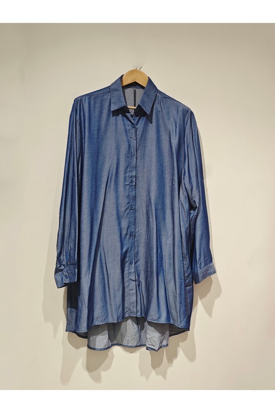 Chemises & blouses Femme Bleu POMELO PARIS chemise effet jeans Efashion Paris