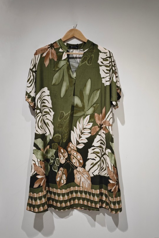 Tuniques Femme Olive POMELO PARIS Robe fluide palmier Efashion Paris