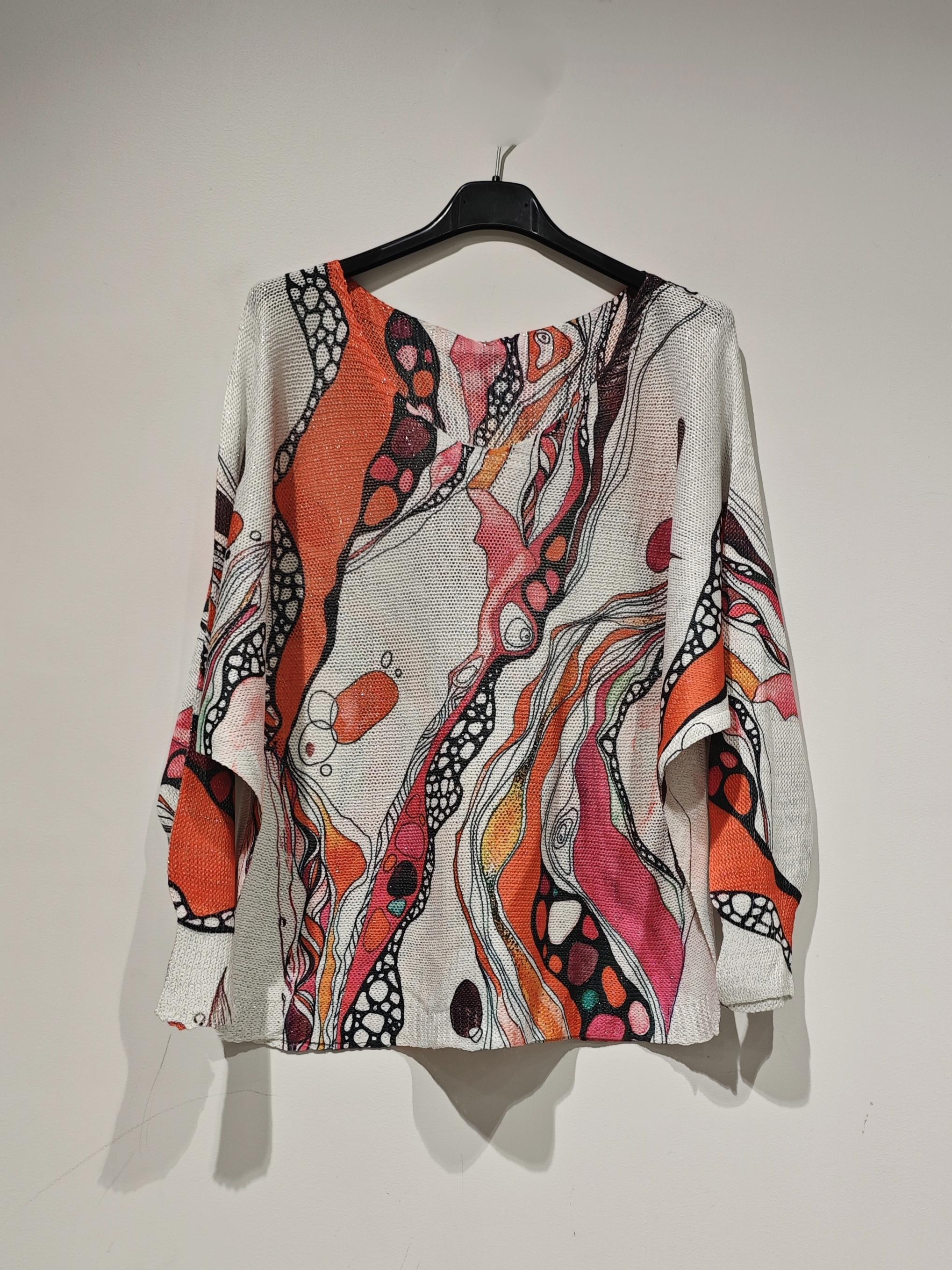 Pulls Femme Multicolore POMELO PARIS PESS ORANGE BRILLANT  #c Efashion Paris