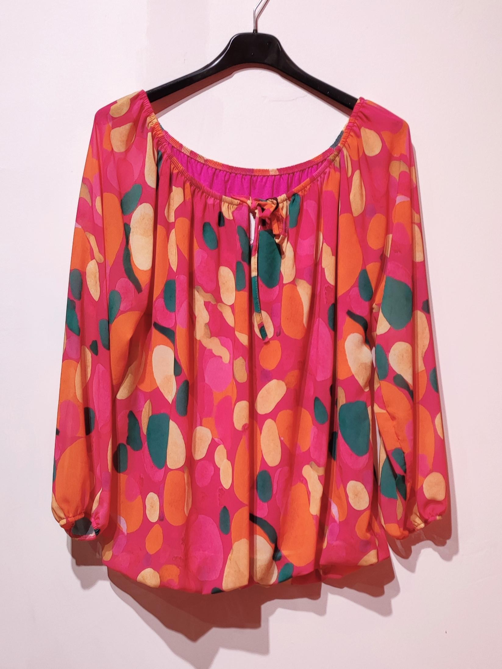 Blusas Mujer Fushia POMELO PARIS VERA BUBBLE PE25 #c Efashion Paris