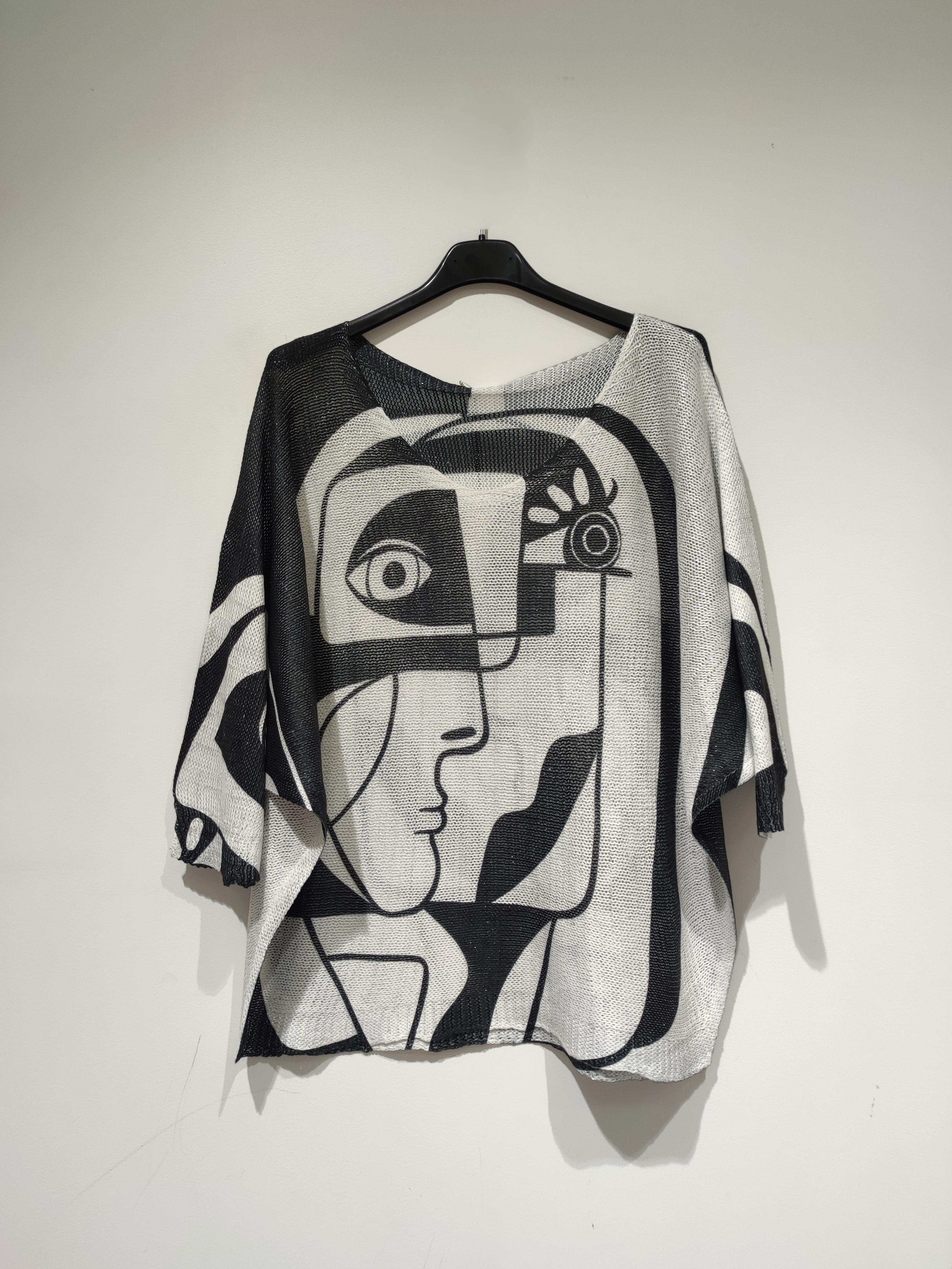 Pulls Femme Multicolore POMELO PARIS YESS PRINT PE25 PICASSO BRILLANT #c Efashion Paris