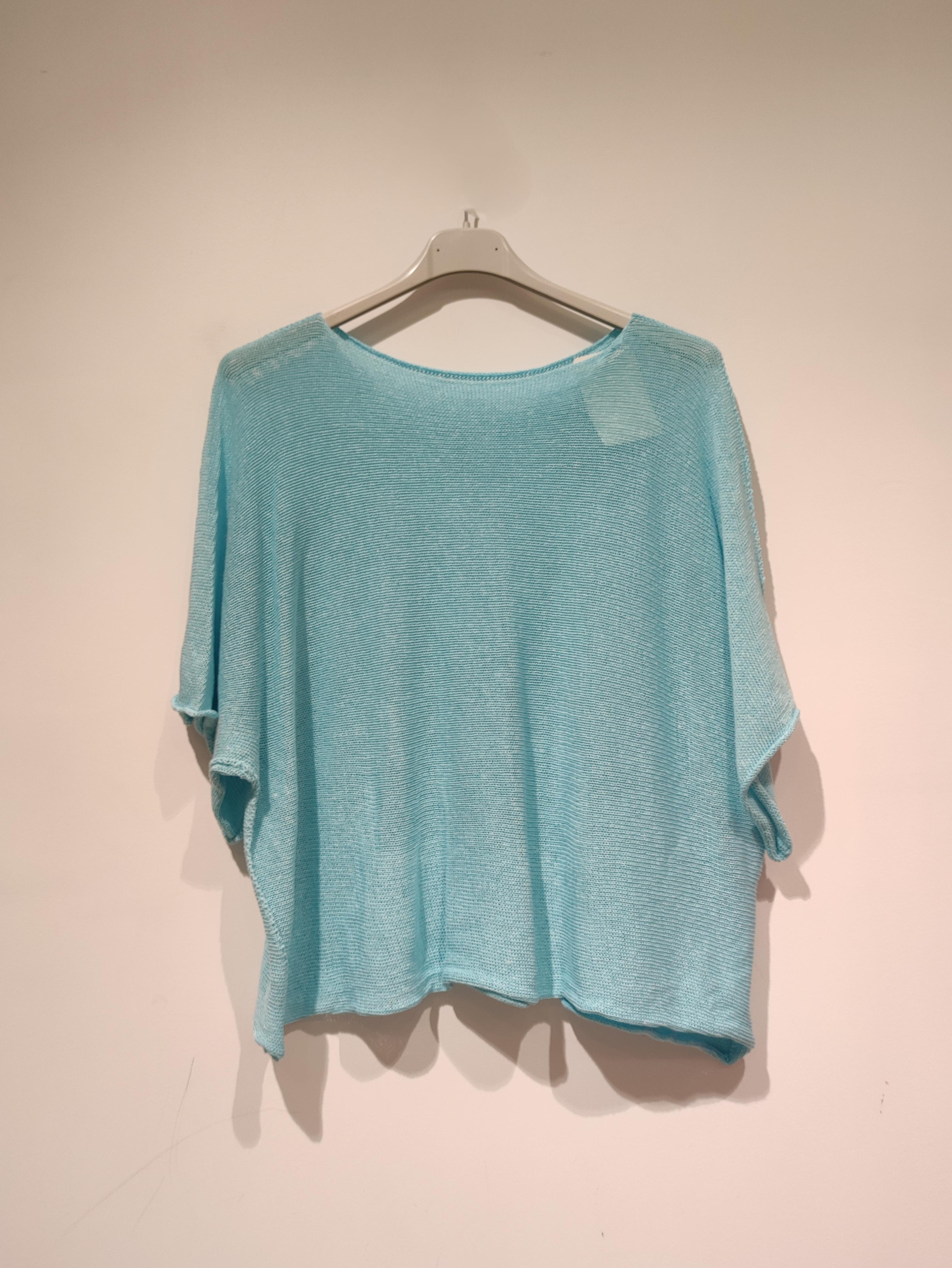 Pulls Femme Bleu clair POMELO PARIS SYA PULL EVASÉ - PE25 #c Efashion Paris