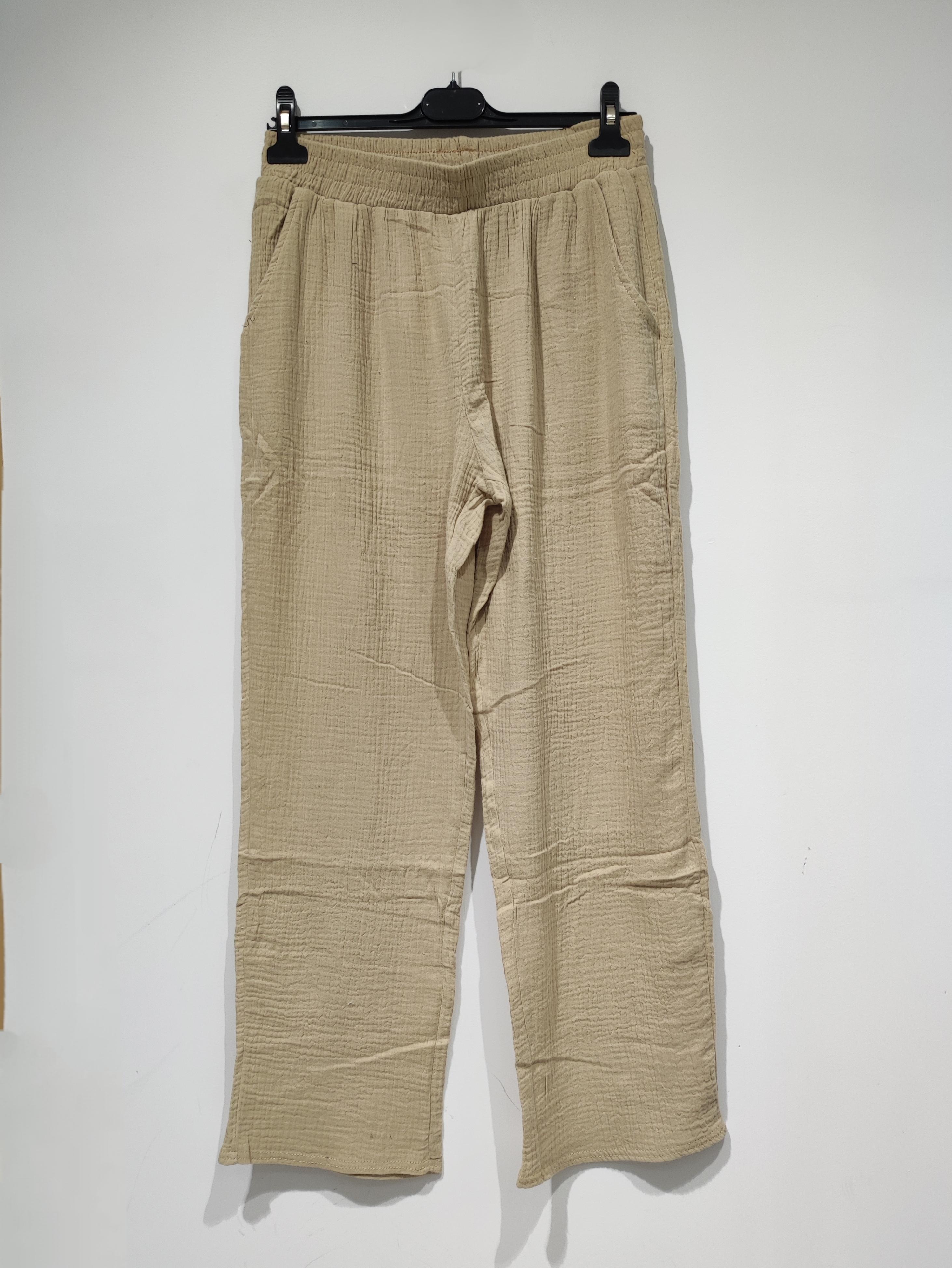 Pantalones Mujer Beige POMELO PARIS GAS DE COTON PANTALON 2502 #c Efashion Paris