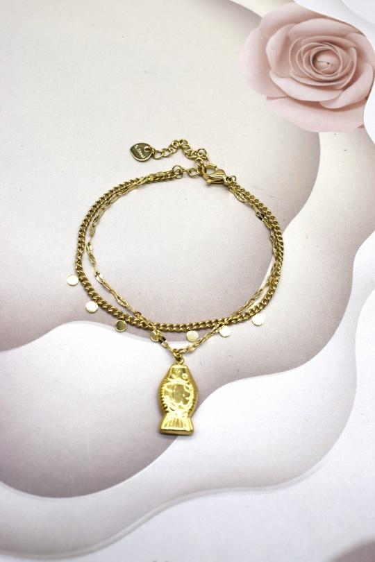 Bracelets Accessoires Or Rouge Bonbons BRJ250747 Efashion Paris