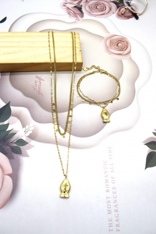 Bracelets Accessoires Or Rouge Bonbons BRJ250747 Efashion Paris