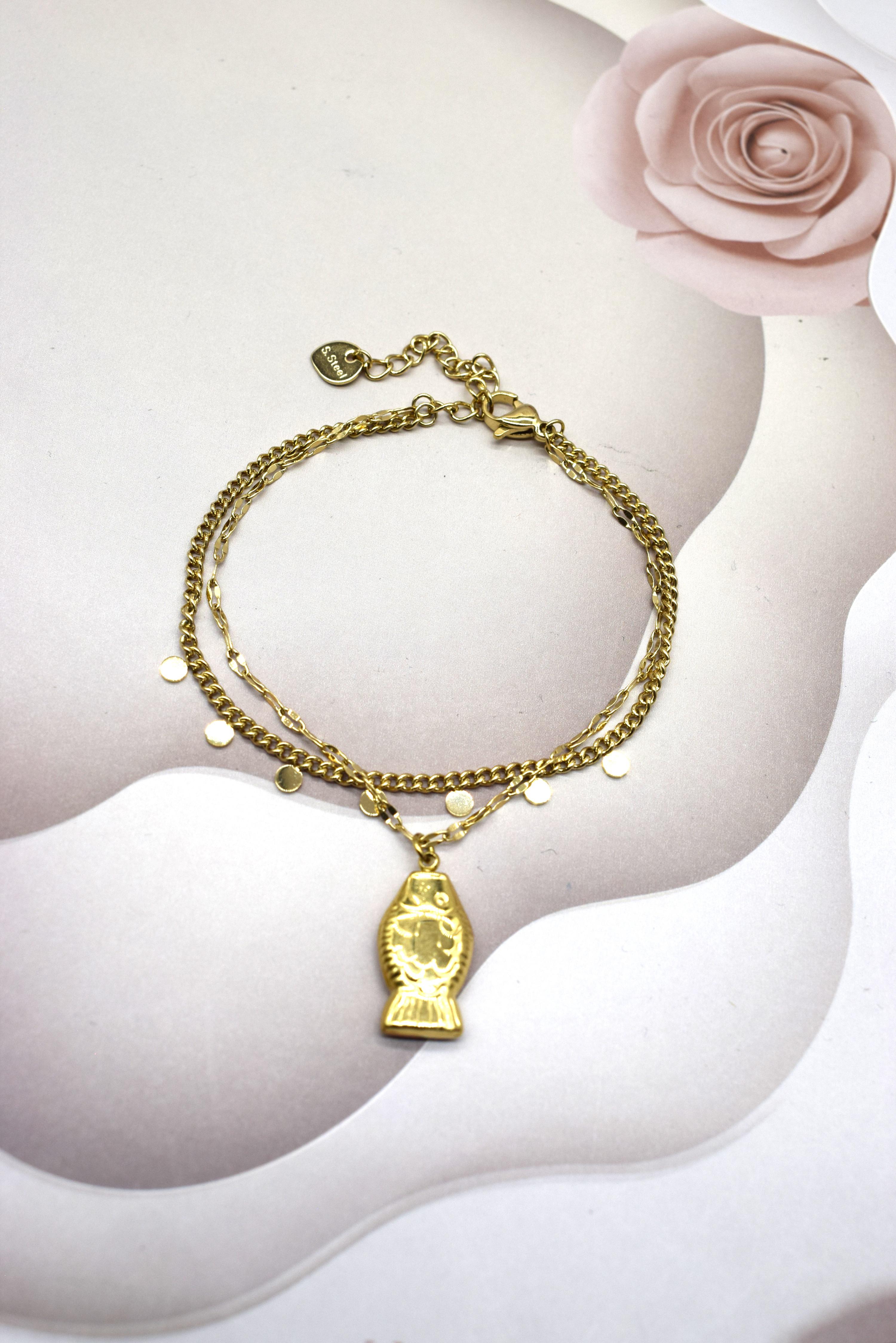 Bracelets Accessoires Or Rouge Bonbons BRJ250747 #c Efashion Paris