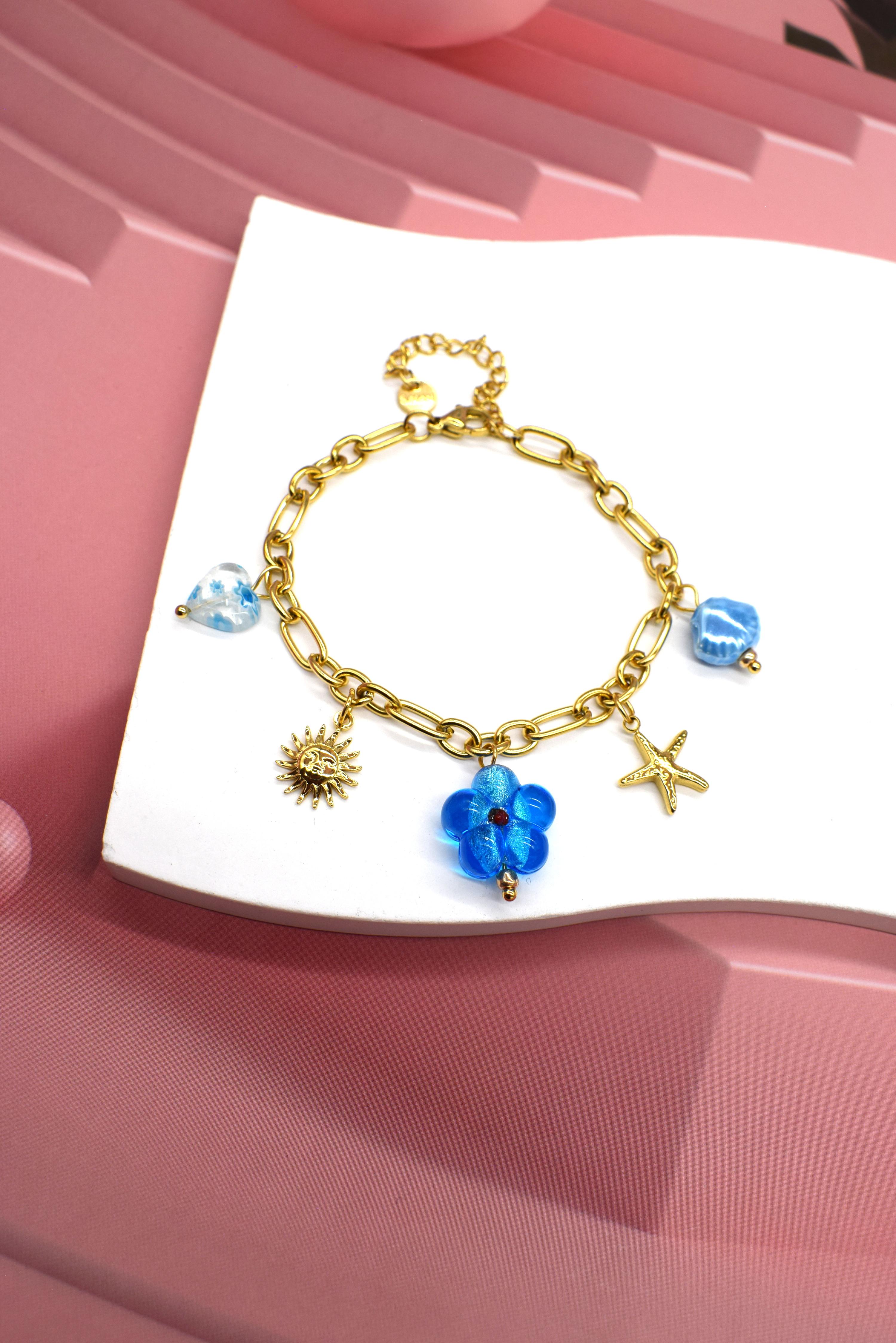 Bracelets Accessoires Bleu Rouge Bonbons BRE027216 #c Efashion Paris