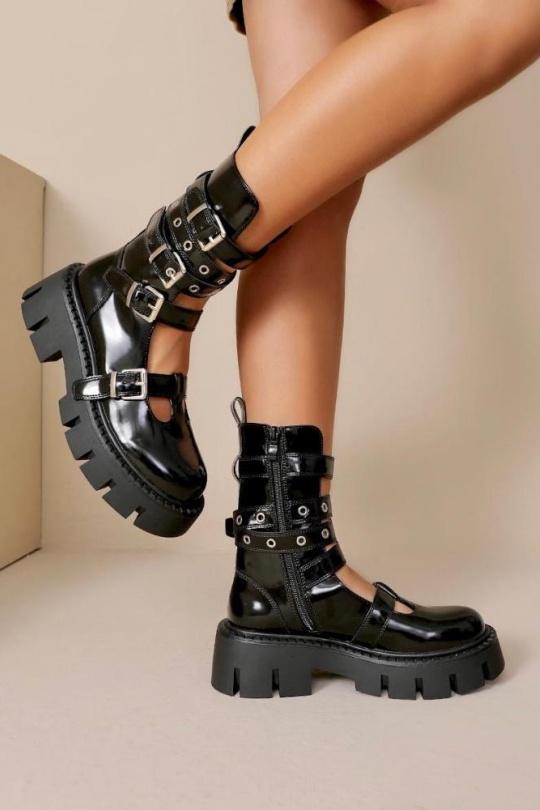 Bottines Chaussures Noir WS Shoes VS-31 Efashion Paris