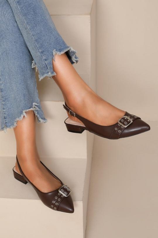 Ballerine Scarpe Brown WS Shoes YK-1825 Efashion Paris