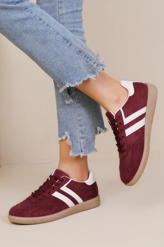 Sneakers Scarpe Burgundy WS Shoes B-6610 Efashion Paris
