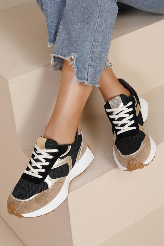 Trainers Shoes Black WS Shoes N-2118 Efashion Paris