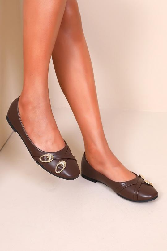 Ballerines Chaussures Marron WS Shoes H8-1028M Efashion Paris