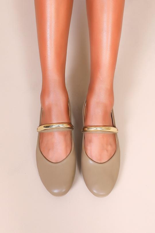 Ballerine Scarpe Taupe WS Shoes H8-972M Efashion Paris